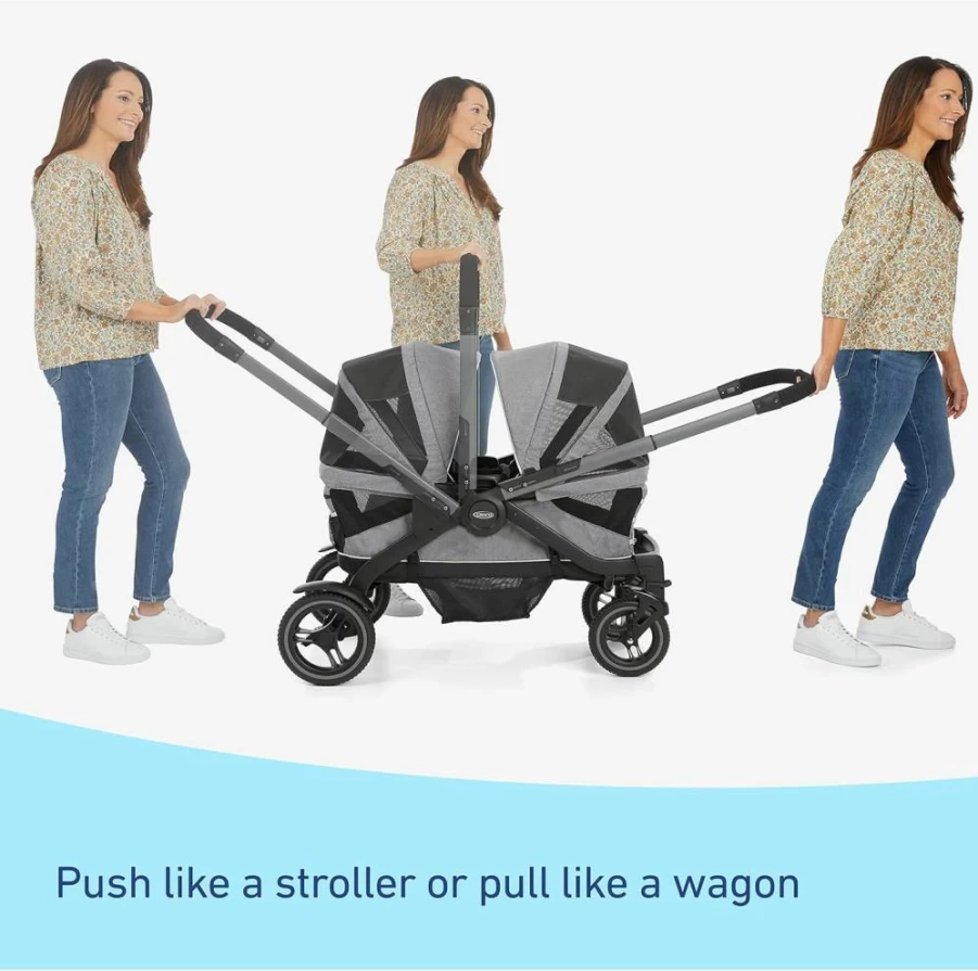 Graco Modes Adventure Stroller Wagon - Lightweight, All-Terrain, Convertible Baby Travel System with Parent Tray, Acadia