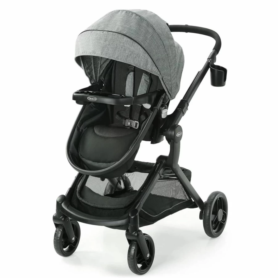 Graco Modes Nest DLX 3-in-1 Travel System with Stroller, Infant Car Seat & Bassinet | Adjustable Reversible Seat | Lightweight Foldable Design