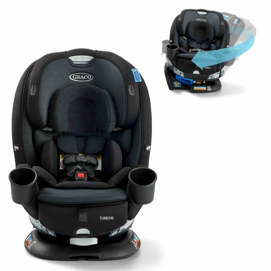 Graco Turn2Me 3-in-1 Convertible Car Seat with Adjustable Headrest & Harness, Steel-Reinforced Frame, Easy Installation – Brighton Model